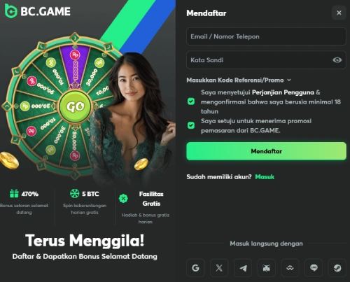 Cara Daftar Di BC Game